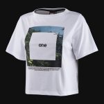 Дамска бяла къса crop тениска - Square One - 02
