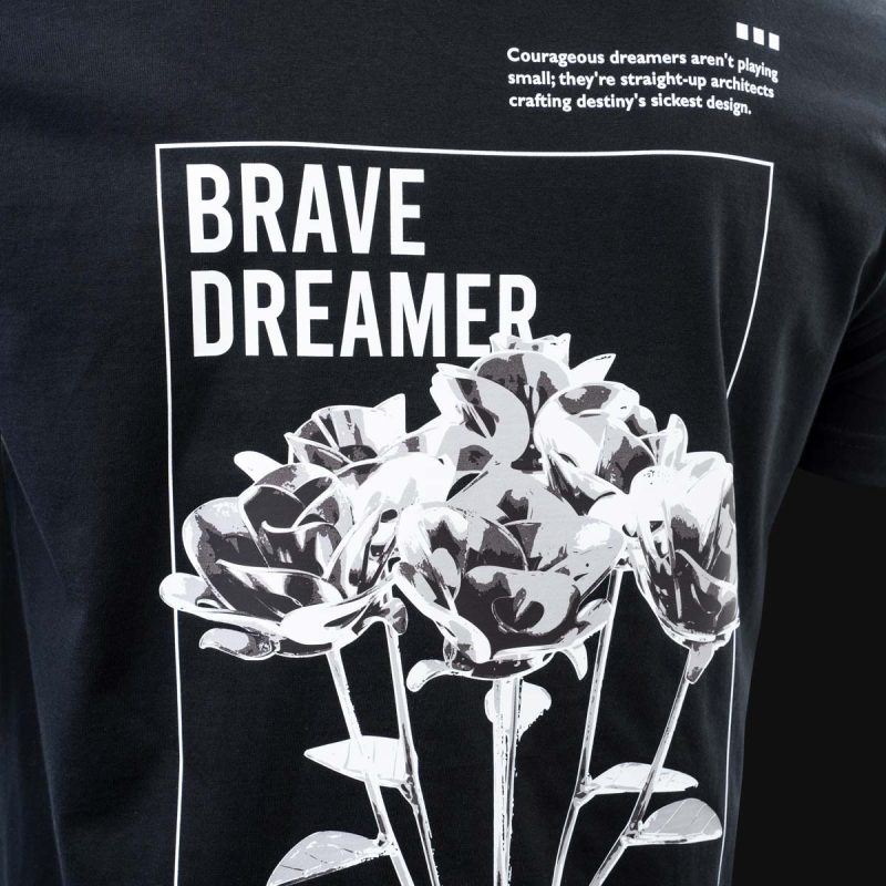 Черна Мъжка Тениска - Brave Dreamer - 07