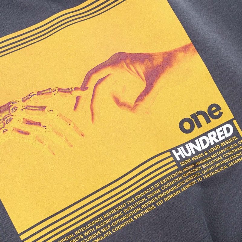 Ανδρικό γκρι premium μπλουζάκι - God Hand Tee - 02