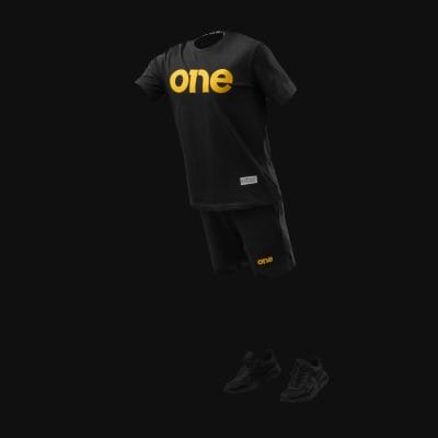 Ανδρικό καλοκαιρινό σετ μπλουζάκι και σορτς Blaze Black