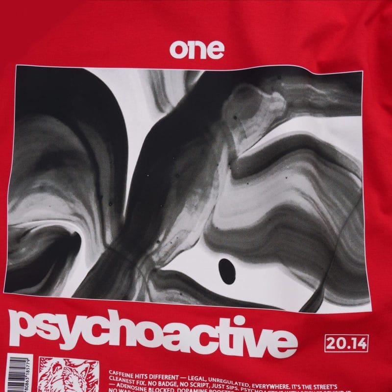 Ανδρικό κόκκινο μπλουζάκι Slim Fit - Psychoactive - 02