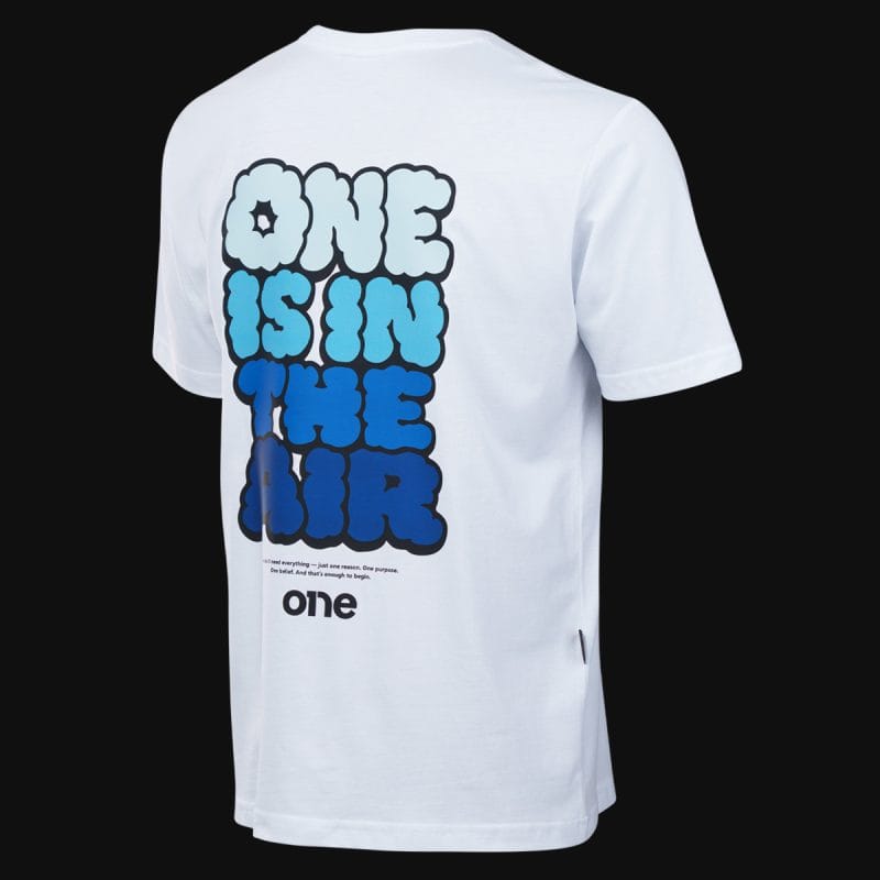 Ανδρικό λευκό T-shirt σε γραμμή Regular-Fit - Air One - 04