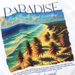 Ανδρικό λευκό T-shirt σε γραμμή Regular-Fit - Paradise One - 02