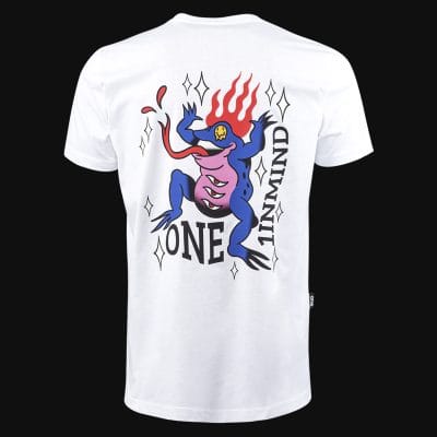 Ανδρικό λευκό T-shirt σε γραμμή Slim-Fit - Mystic Blaze