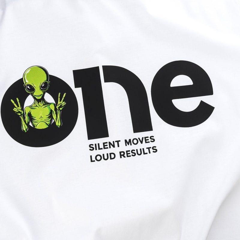 Ανδρικό λευκό T-shirt σε γραμμή Slim-Fit - UFO One - 02