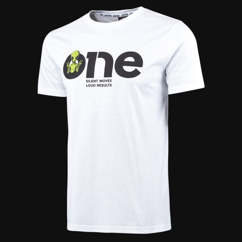 Ανδρικό λευκό T-shirt σε γραμμή Slim-Fit - UFO One - 05