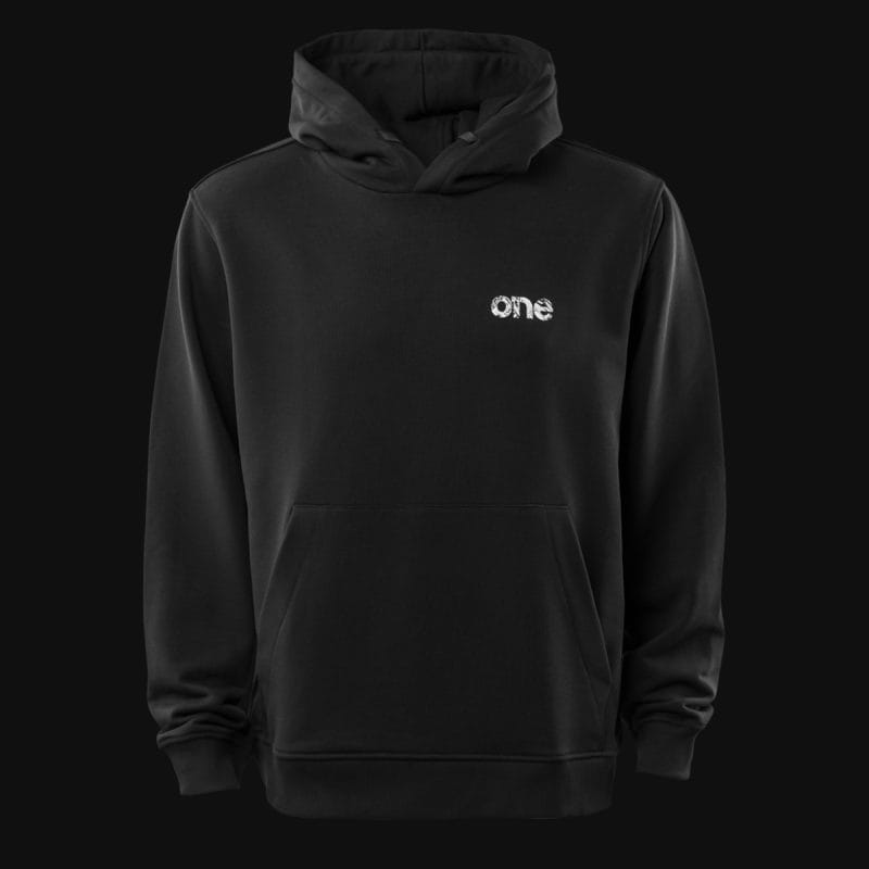 Ανδρικό μαύρο φούτερ με κουκούλα - BLG One - 03