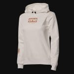 Γυναικείο λευκό φούτερ Fleece με κουκούλα Slim-fit - G-One