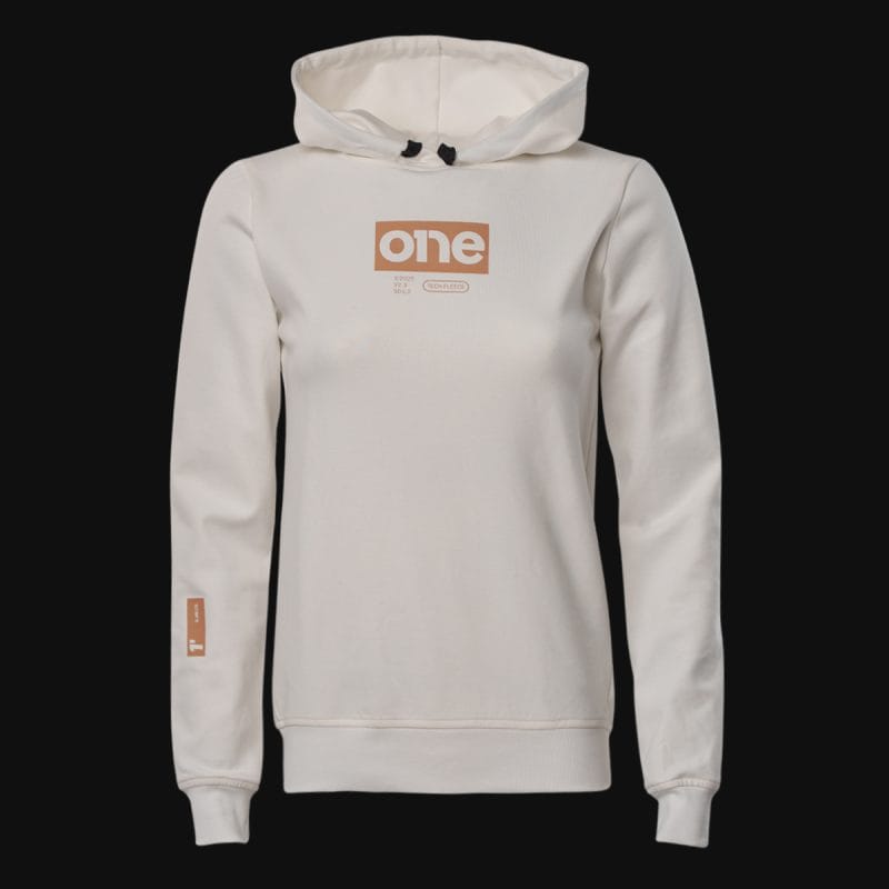 Γυναικείο λευκό φούτερ Fleece με κουκούλα Slim-fit - G-One - 03