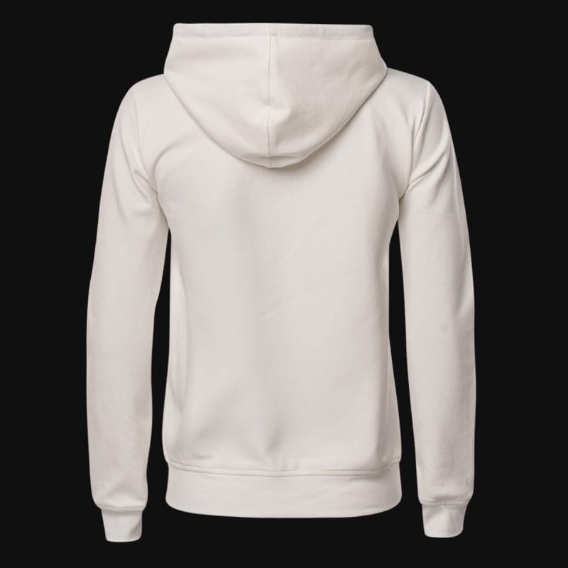 Γυναικείο λευκό φούτερ Fleece με κουκούλα Slim-fit - G-One - 04