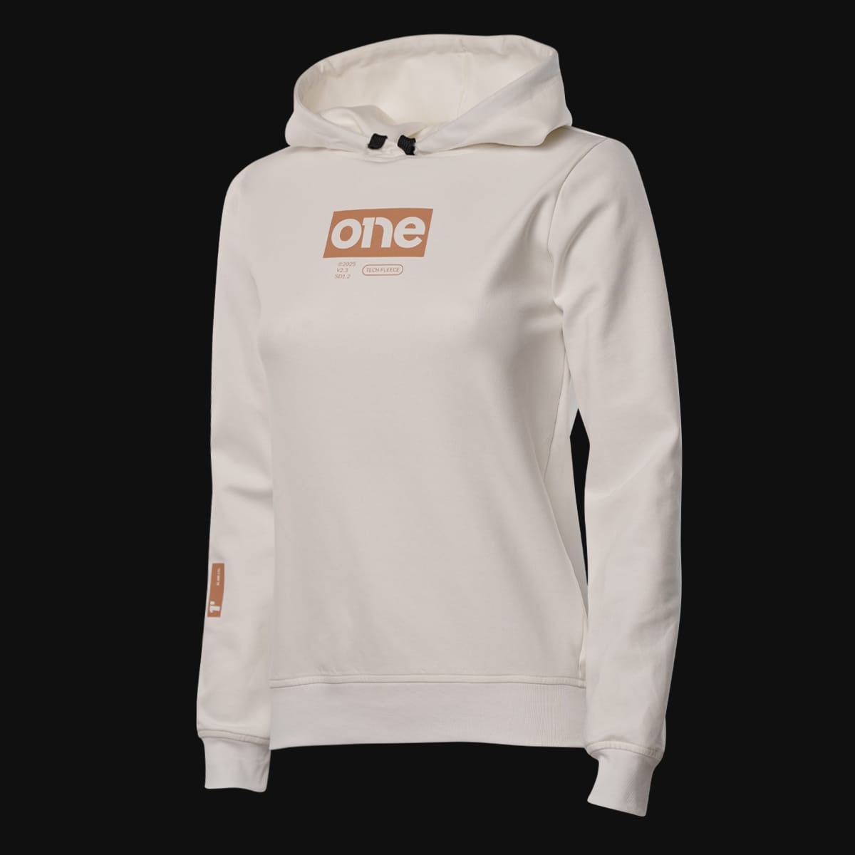 Γυναικείο λευκό φούτερ Fleece με κουκούλα Slim-fit - G-One Γυναικείο λευκό φούτερ Fleece με κουκούλα Slim-fit - G-One