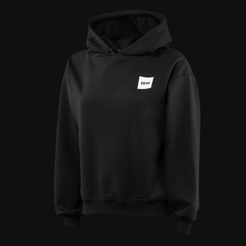 Γυναικείο μαύρο φούτερ με κουκούλα Regular-fit - Black Classics - 03