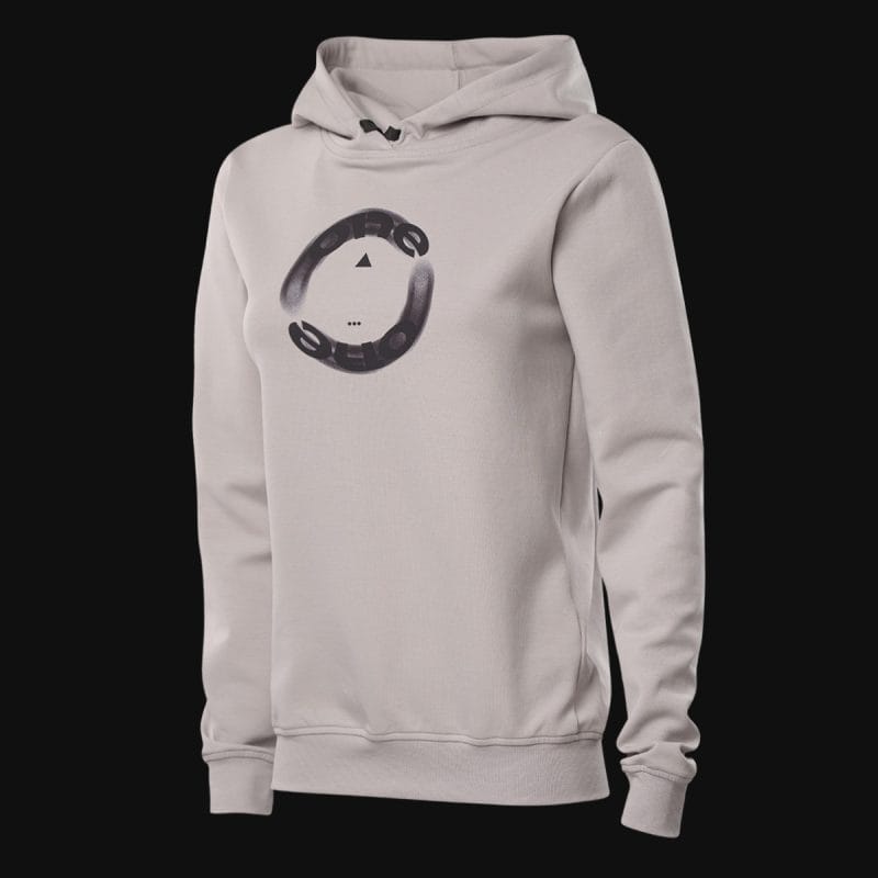 Γυναικείο φούτερ Fleece με κουκούλα Slim-fit - Grey One - 03