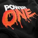 Ανδρικό μαύρο φούτερ με κουκούλα - Power One V.02 - 02