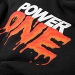 Ανδρικό μαύρο φούτερ με κουκούλα - Power One V.02 - 07