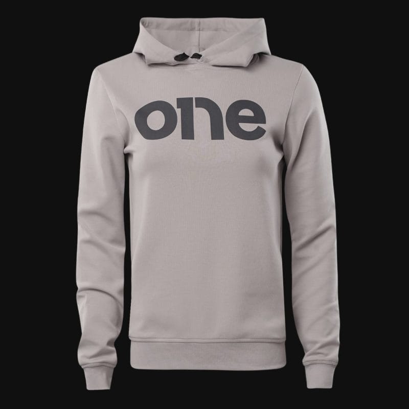 Γυναικείο γκρι φούτερ Fleece με κουκούλα Slim-fit - Grey One - 03