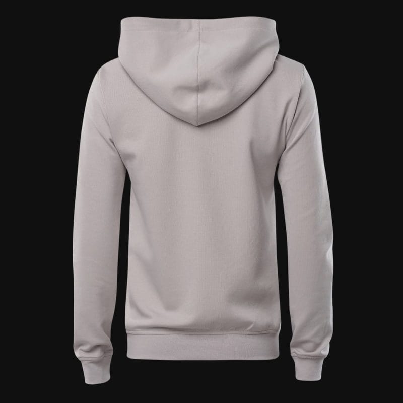 Γυναικείο γκρι φούτερ Fleece με κουκούλα Slim-fit - Grey One - 04