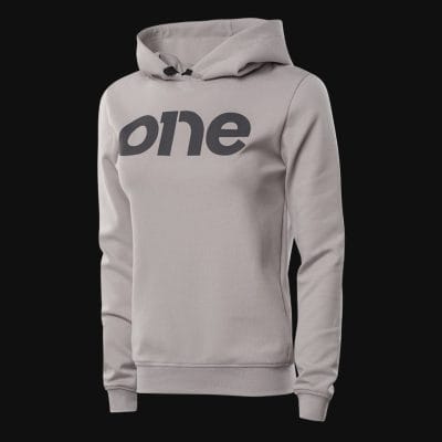 Γυναικείο γκρι φούτερ Fleece με κουκούλα Slim-fit - Grey One