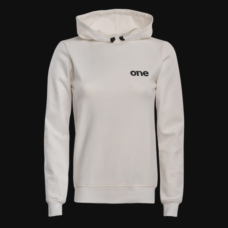 Γυναικείο λευκό φούτερ Fleece Slim Fit με κουκούλα - White Classics - 04